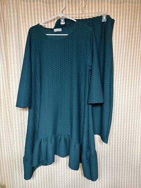 Honeycomb Tunic Set in Teal